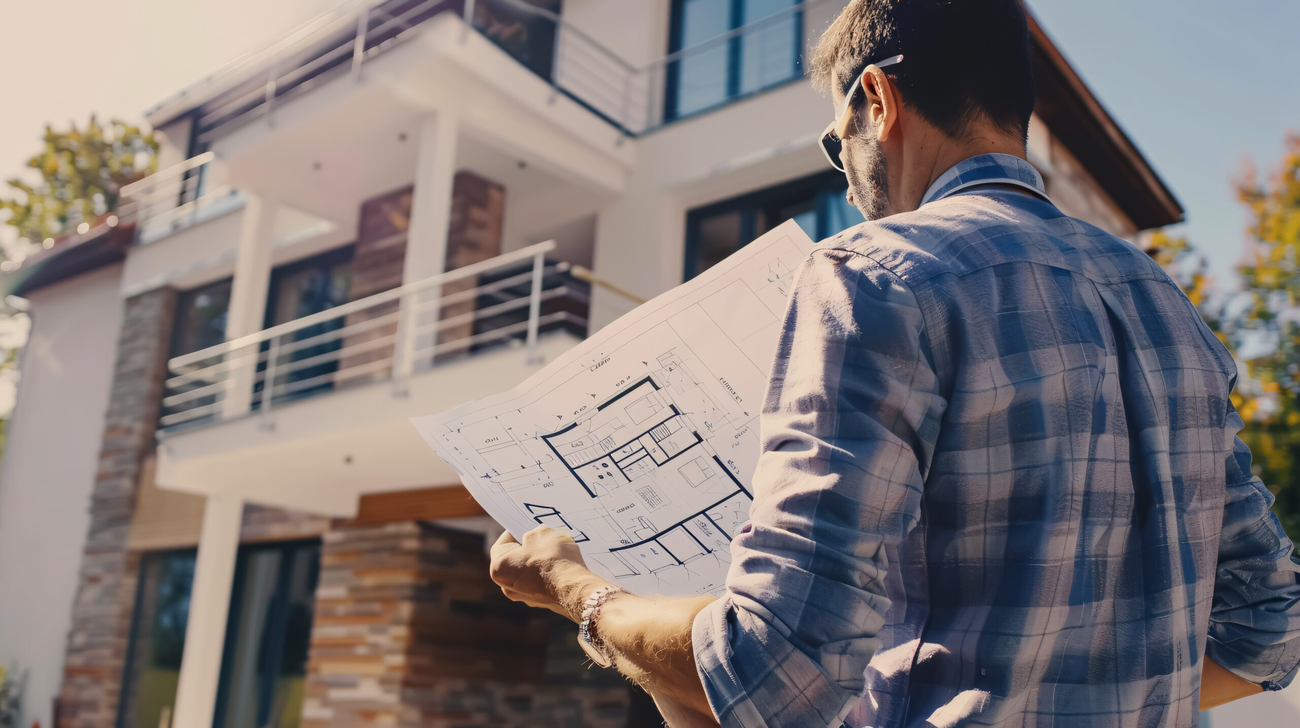 ingeniero mostrando el plan un ingeniero presentando los detalles del plan los potenciales compradores de viviendas scaled